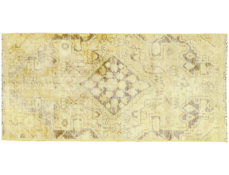 Jaune Persan Tapis Persan vintage  165 x 79 cm