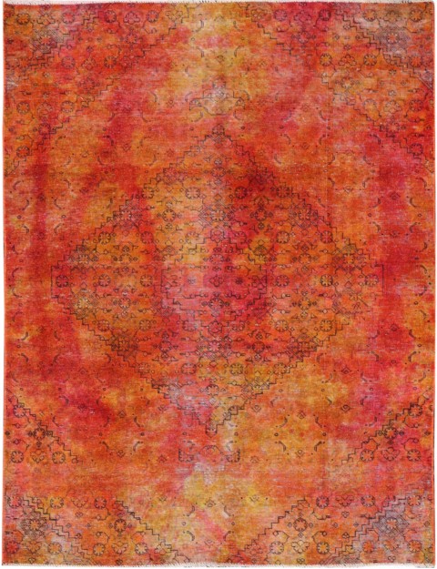 Mehrfarbig Persien Persischer Vintage Teppich 255 x 155 cm