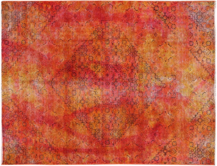 Multifarvet Persien Persisk Vintagetæppe 255 x 155 cm