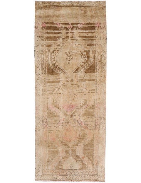 Beige Persien Persischer Vintage Teppich 255 x 98 cm