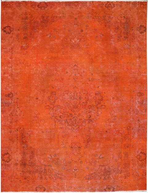 Orange Persien Persisk Vintagetæppe 270 x 185 cm
