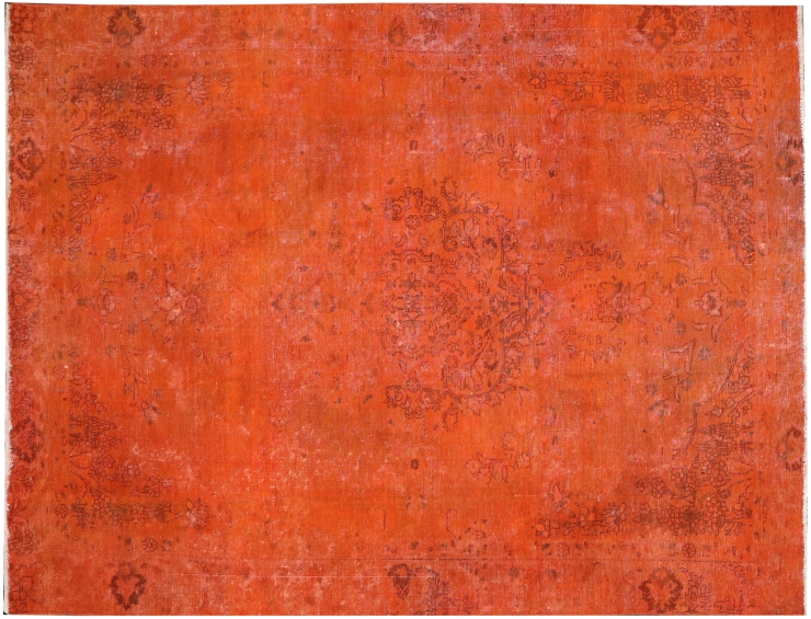 Orange Persien Persisk Vintagetæppe 270 x 185 cm
