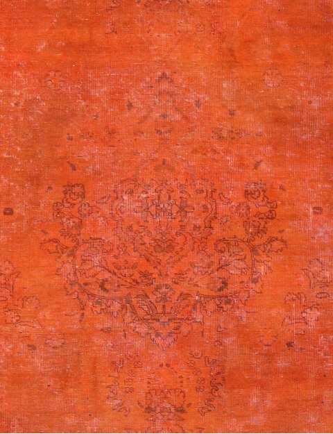 Orange Persien Persisk Vintagetæppe 270 x 185 cm - view 3