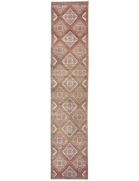 Beige Persien Persischer Vintage Teppich 350 x 75 cm