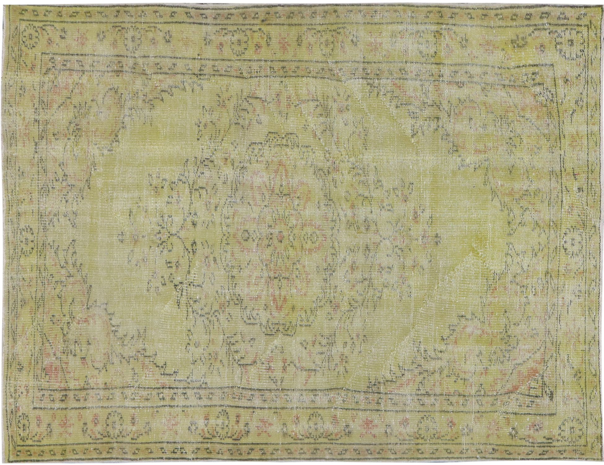 Tappeto vintage  giallo <br/>225 x 146 cm