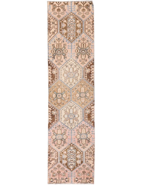 Beige Persien Persischer Vintage Teppich 250 x 65 cm