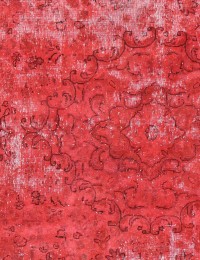 Orange Persien Persisk Vintagetæppe 174 x 174 cm - view 3