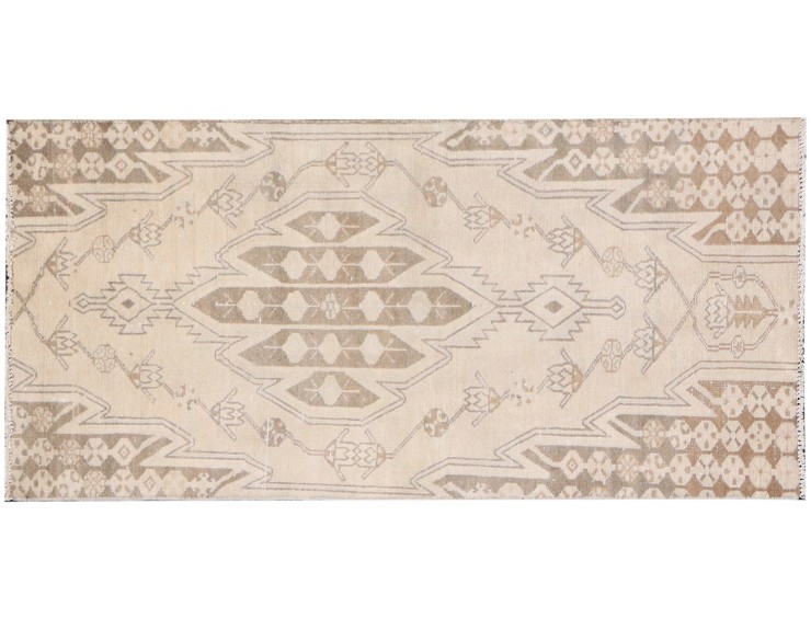 Beige Persiano Tappeto vintage persiano  155 x 75 cm