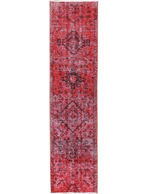 Orange Persien Persischer Vintage Teppich 220 x 57 cm