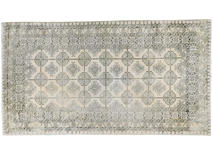 Yellow  Persia Persian Vintage Carpet  200 x 115 cm