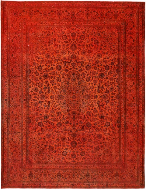 Orange Persien Persischer Vintage Teppich 390 x 295 cm