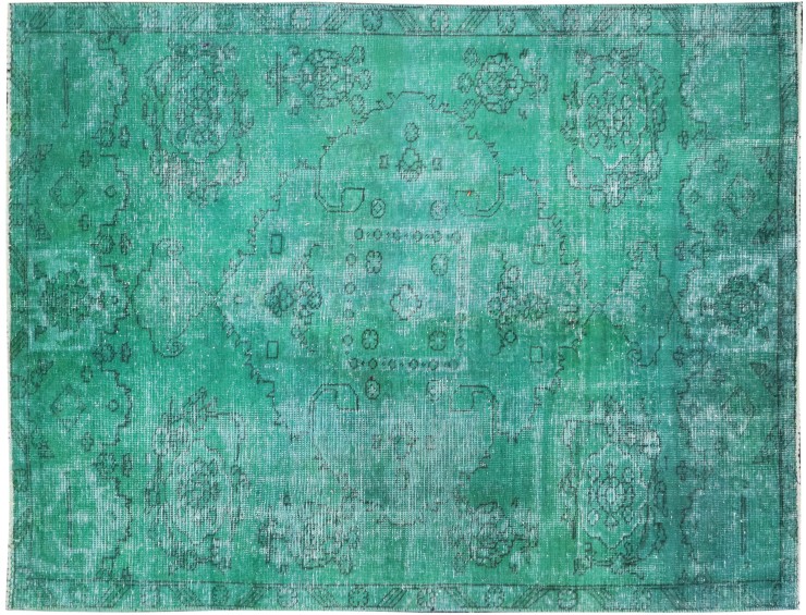 Vert Persan Tapis Persan vintage  237 x 144 cm