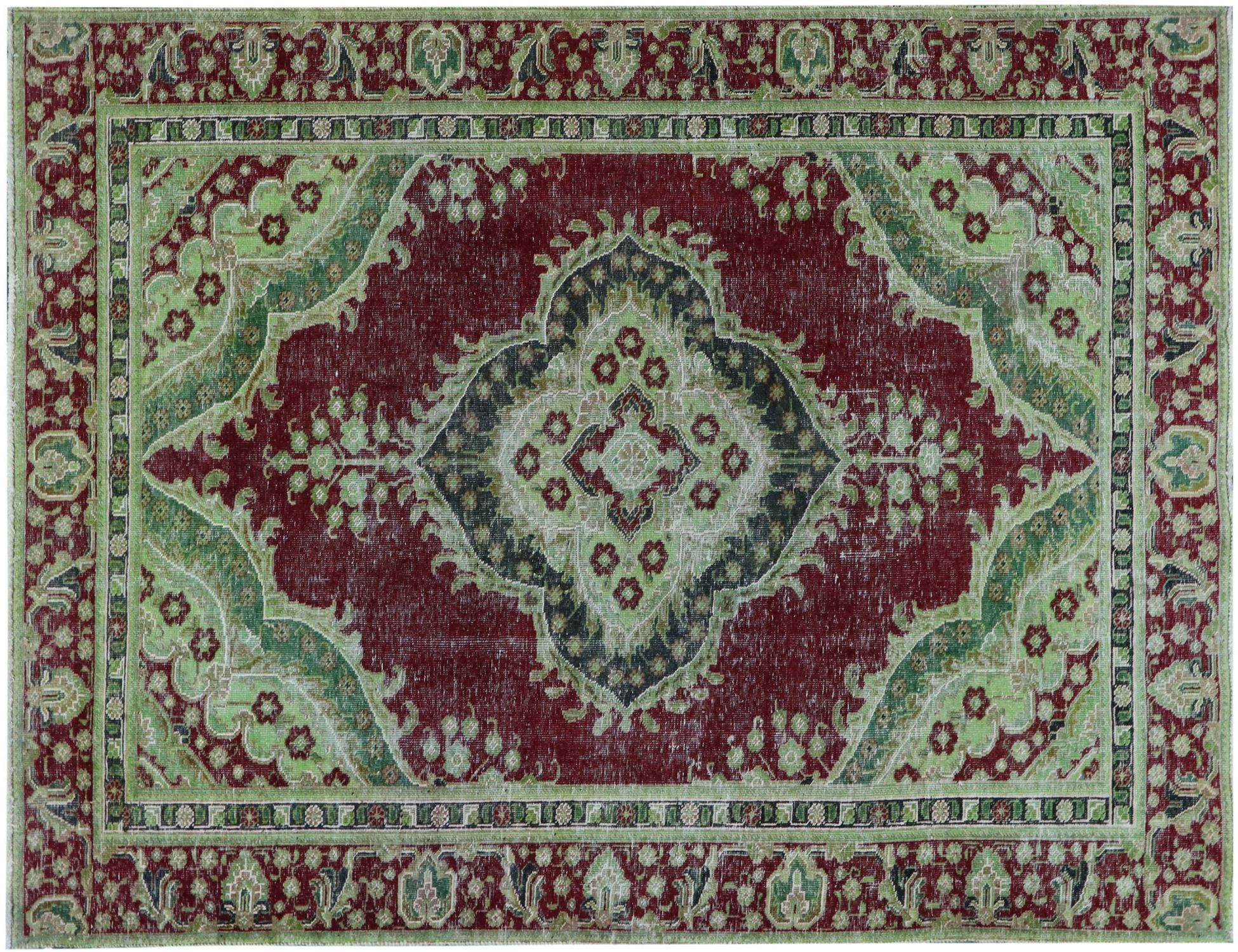 Persisk Vintagetæppe  grøn <br/>285 x 180 cm