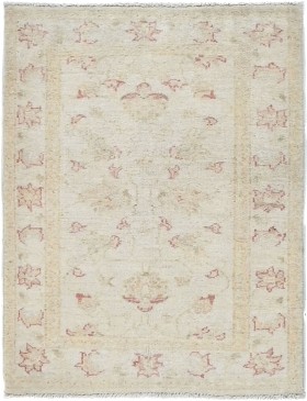 Beige Afghanistan Chobi tæppe 77 x 57 cm