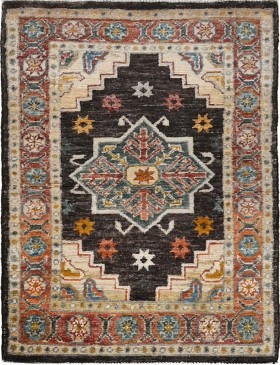 Black Afghanistan Chobi Carpet 94 x 57 cm