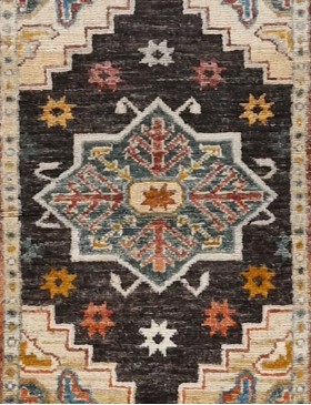 Black Afghanistan Chobi Carpet 94 x 57 cm - view 3