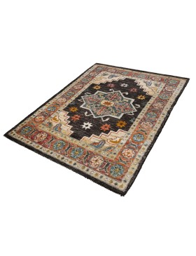 Black Afghanistan Chobi Carpet 94 x 57 cm - view 1