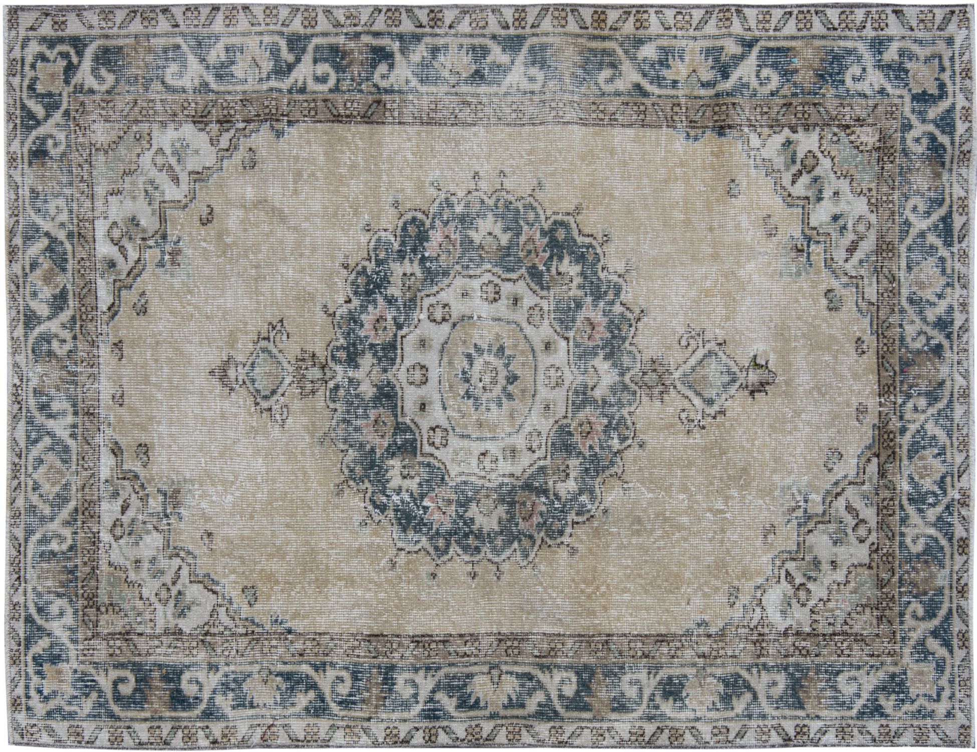 Persischer Vintage Teppich  beige <br/>200 x 117 cm