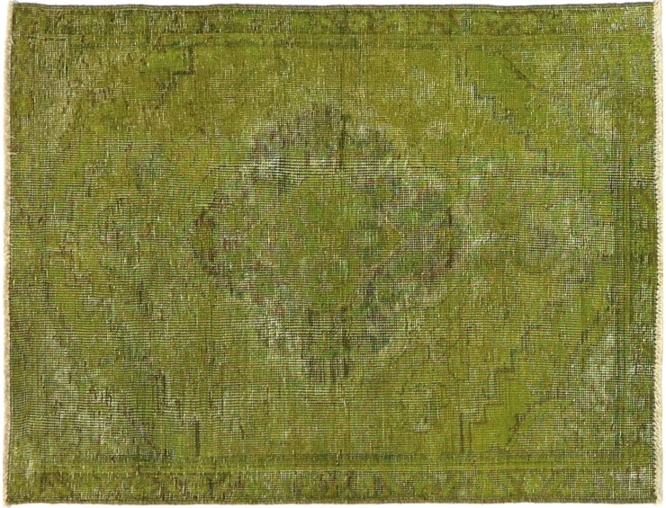 Grøn Persien Persisk Vintagetæppe 117 x 87 cm