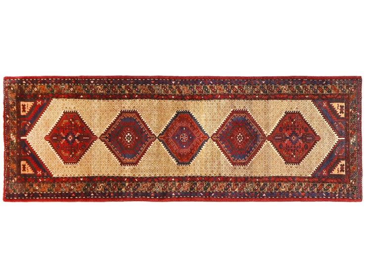 Beige Persien Persisk Tæppe 317 x 114 cm