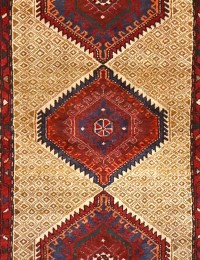 Beige Persien Persisk Tæppe 317 x 114 cm - view 3