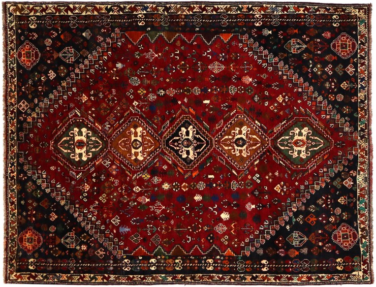 Red  Persia Shiraz Qashqai  266 x 168 cm