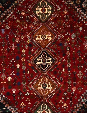 Röda Persien Shiraz Qashqai  266 x 168 cm
