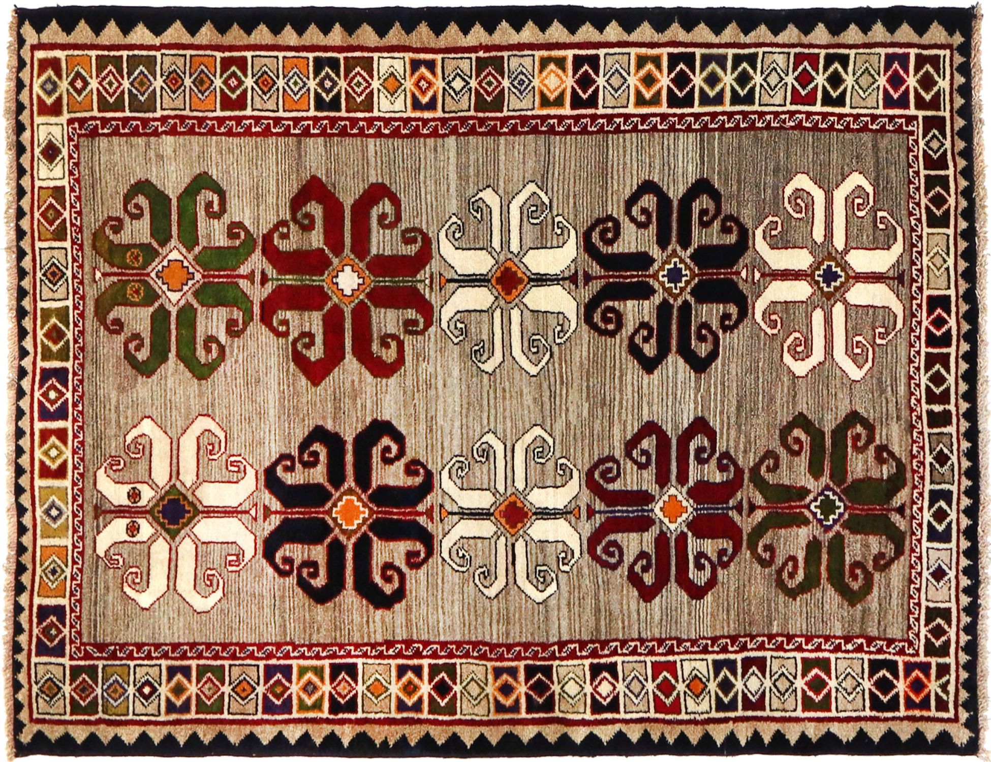 Persisk Tæppe  grå <br/>211 x 126 cm