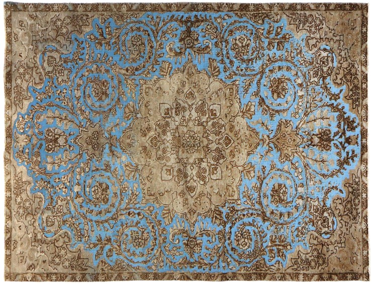 Blå Persien Persisk Vintagetæppe 248 x 148 cm