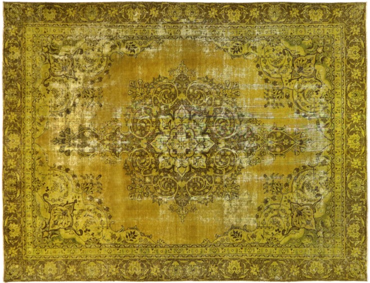Gul Persien Persisk Vintagetæppe 360 x 257 cm
