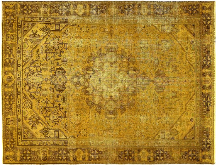 Yellow Persia Persian Vintage Carpet 275 x 185 cm