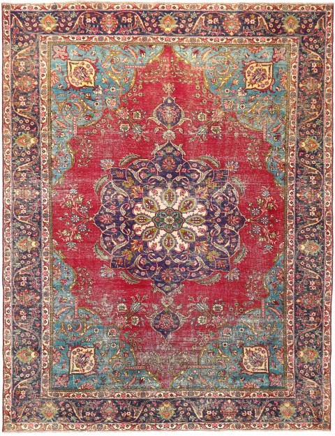 Mehrfarbig Persien Persischer Vintage Teppich 380 x 290 cm