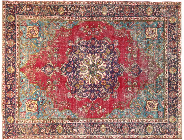 Multicolore Persan Tapis Persan vintage  380 x 290 cm