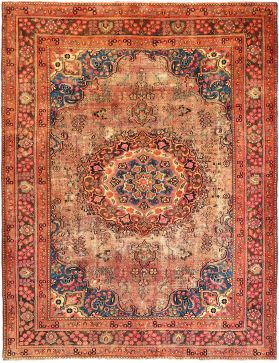 Tappeto vintage persiano 280 x 195 arancione