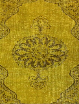 Verde Turquía Alfombra persa vintage 272 x 142 cm - view 4