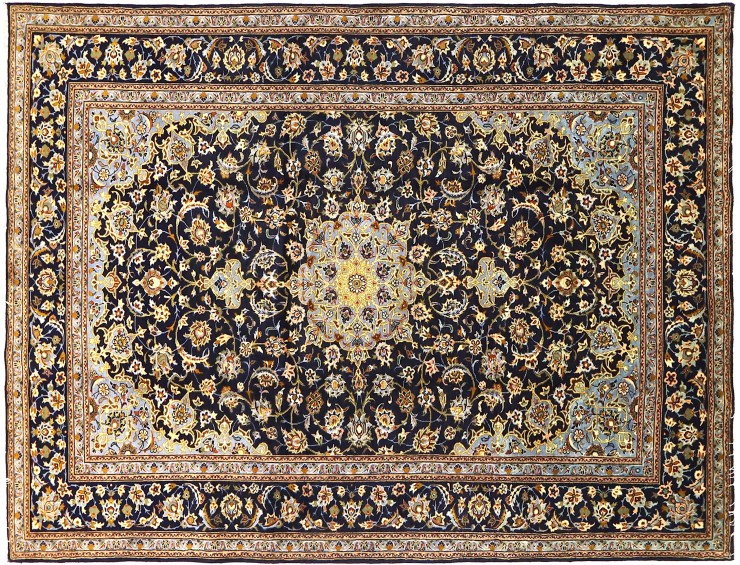 Azul Persa Alfombra Persa 322 x 201 cm