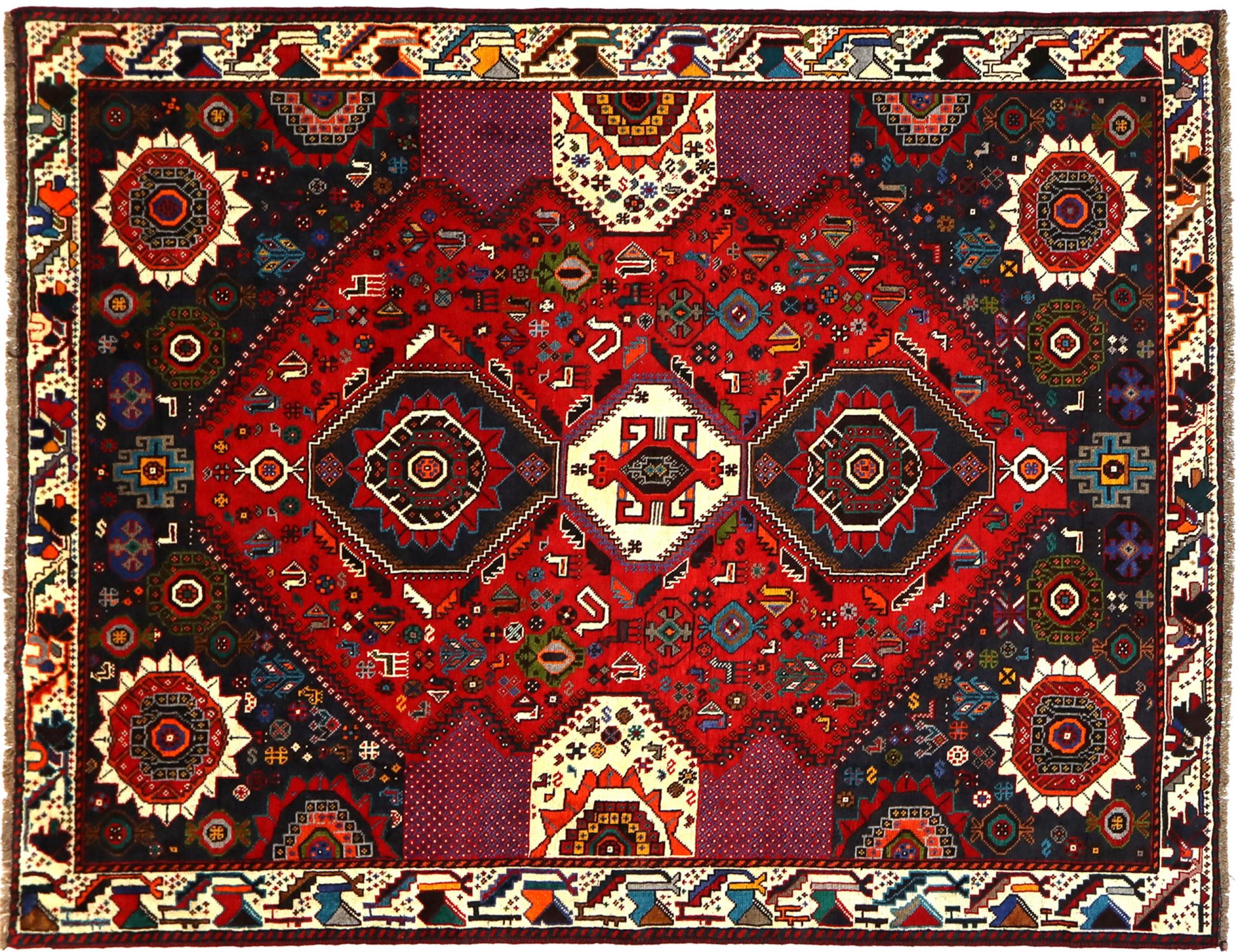 Tapis persan  rouge <br/>281 x 217 cm