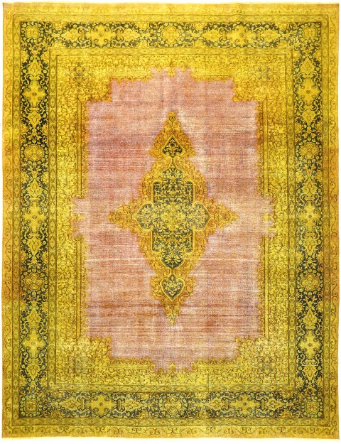 Yellow  Persia Persian Vintage Carpet  370 x 265 cm