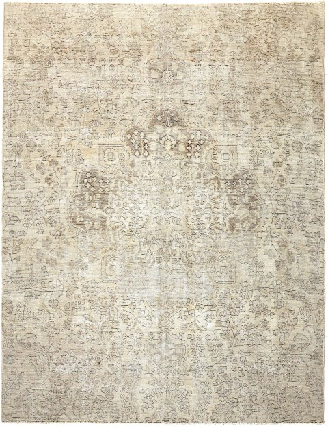 Beige Persien Persischer Vintage Teppich 292 x 220 cm