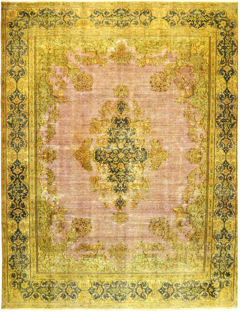 Gelb Persien Persischer Vintage Teppich 387 x 289 cm