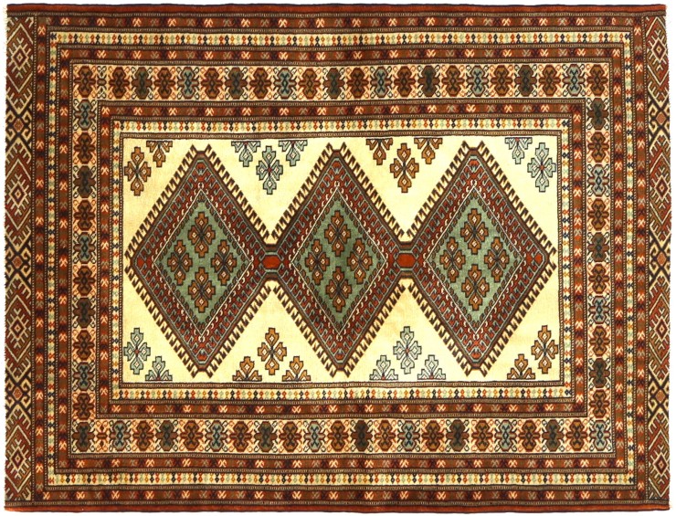 Beige Persiano Tappeto persiano 193 x 132 cm