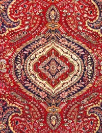 Röda Persien Persisk matta  283 x 194 cm