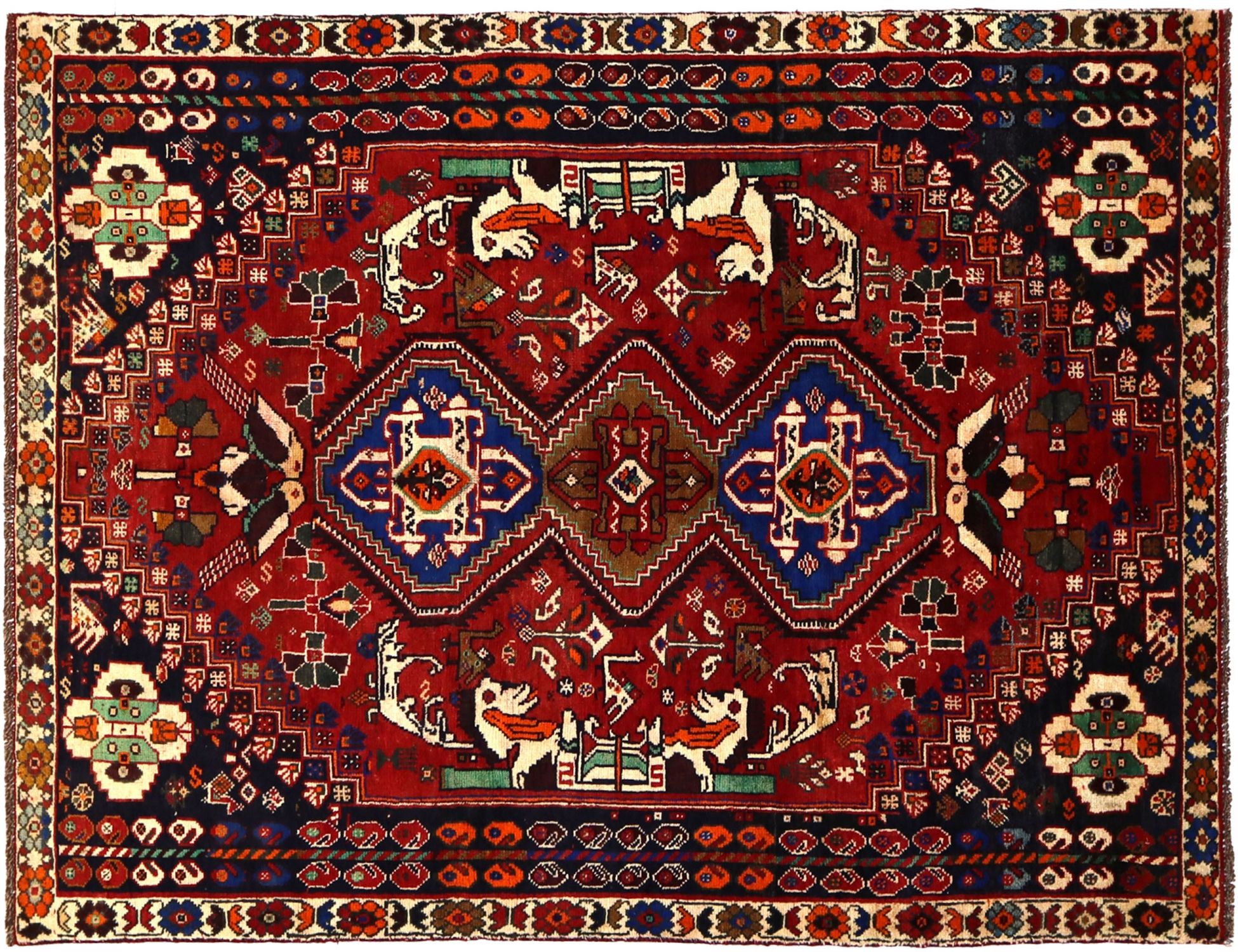 Tapis persan  rouge <br/>278 x 177 cm