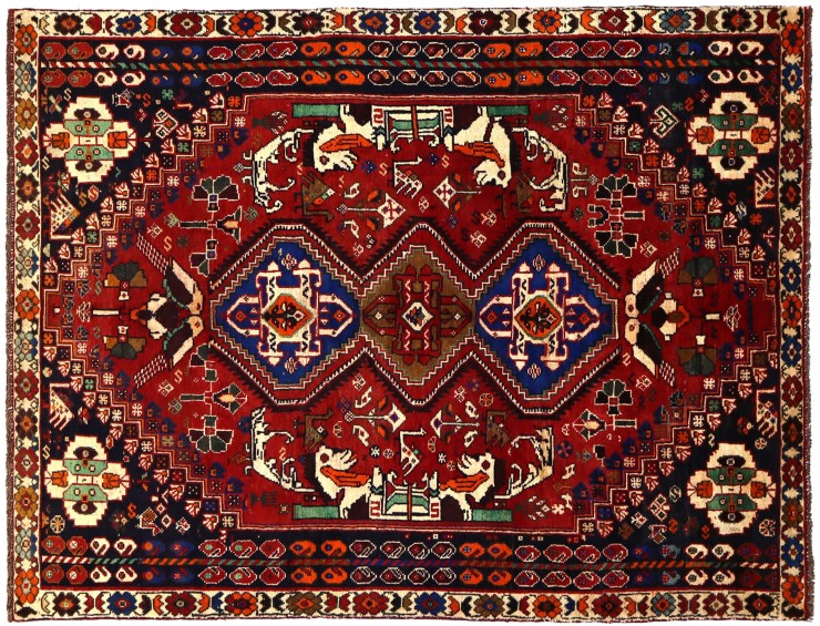 Rouge Persan Tapis persan  278 x 177 cm