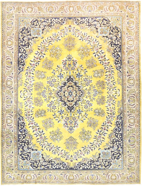 Gelb Persien Perserteppich 418 x 297 cm