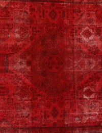 Rød Persien Persisk Vintagetæppe 245 x 245 cm - view 4