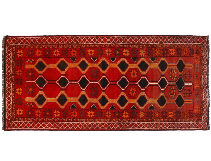 Rød Persien Persisk Tæppe 262 x 124 cm