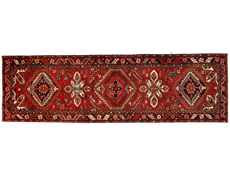 Rød persia Persisk teppe 323 x 98 cm