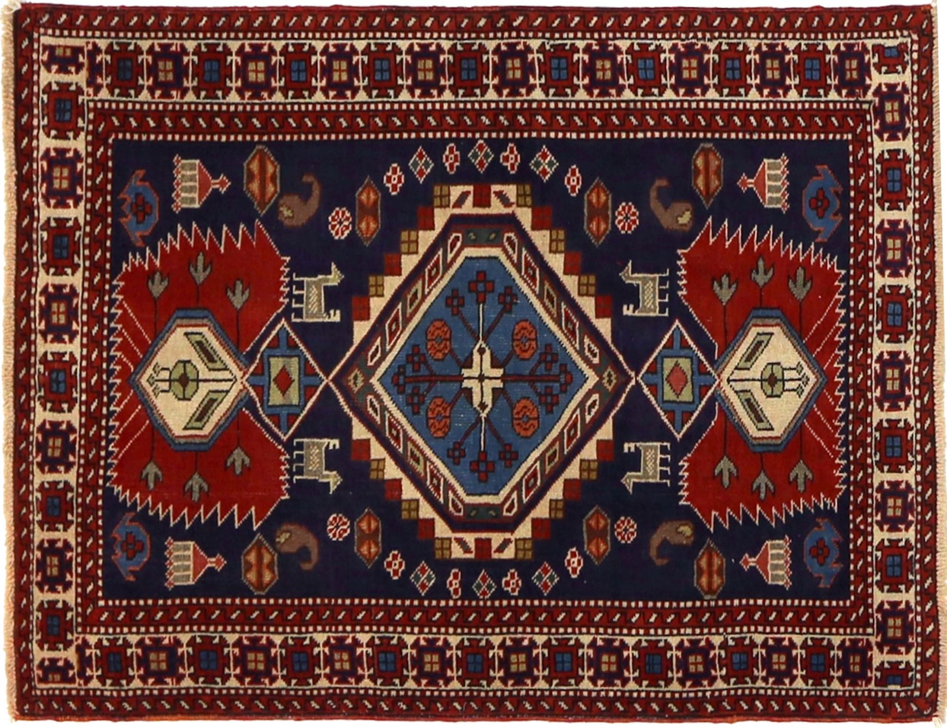 Persian Rug  blue <br/>132 x 92 cm