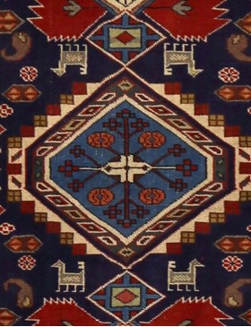 Blå Persia Persisk teppe  132 x 92 cm